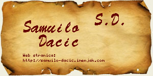 Samuilo Dačić vizit kartica